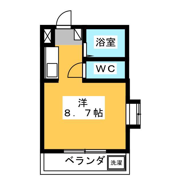 磐田グレイス第2マンション(ワンルーム/3階)の間取り写真