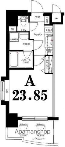 グリフィン川崎・西口参番館(1K/3階)の間取り写真
