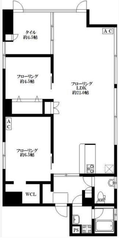 第二長谷ビル(3LDK/3階)の間取り写真