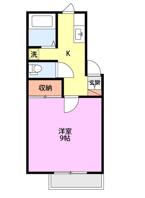 サンクチュアリーハイツI(1K/1階)の間取り写真