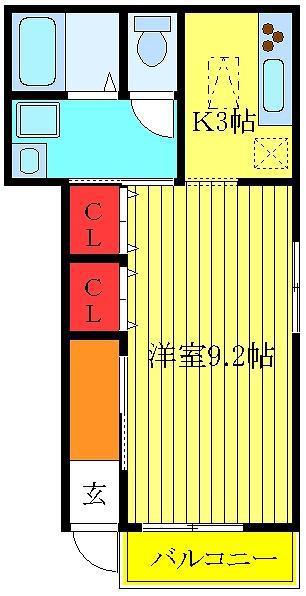 JR山手線 駒込駅 徒歩11分 2階建 築20年(1K/1階)の間取り写真