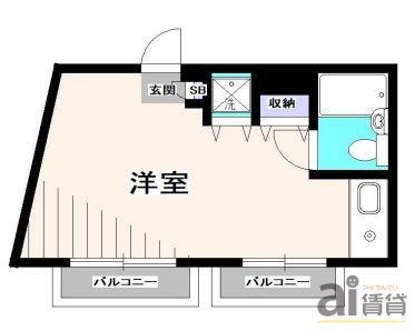 AIFORT三鷹(1K/5階)の間取り写真