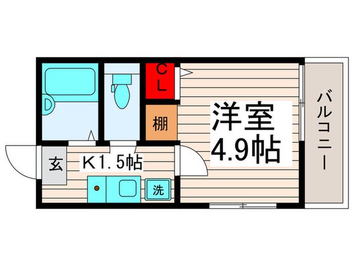 コンフォートレジデンス西新井(1K/2階)の間取り写真