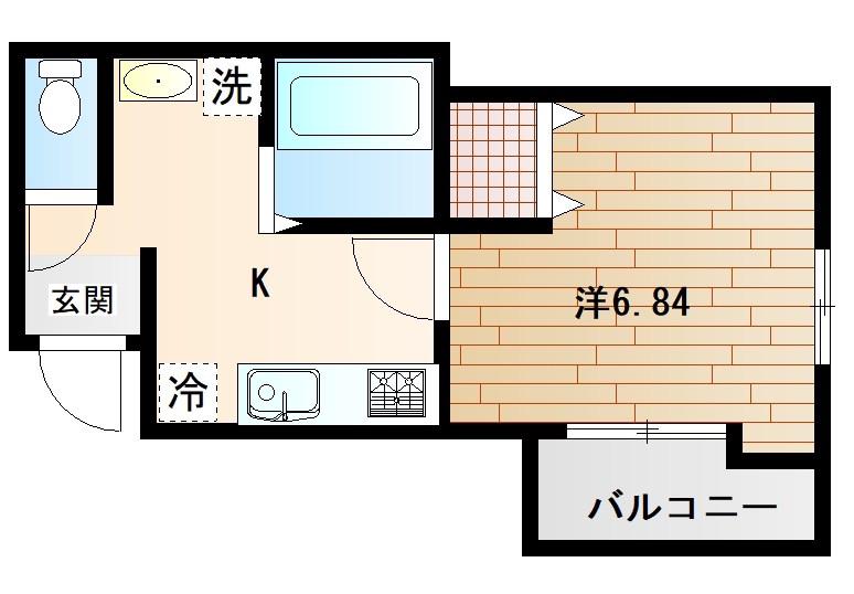 ステ-ジ鳩ヶ谷本町(1K/1階)の間取り写真