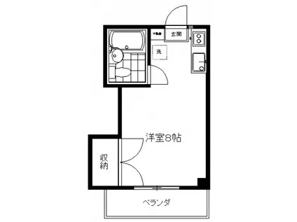 サンパレスYAJIMA(ワンルーム/2階)の間取り写真