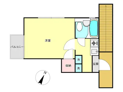 メゾン石井(ワンルーム/2階)の間取り写真