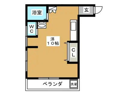 コーポヨシウダ(ワンルーム/2階)の間取り写真