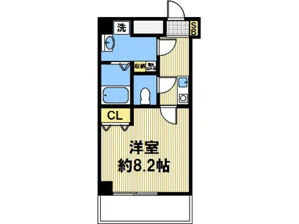 LIBERTE KOBE(1K/6階)の間取り写真