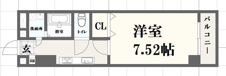 エクセル姫路(1K/5階)の間取り写真