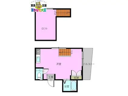 エクセレント上西山(ワンルーム/1階)の間取り写真