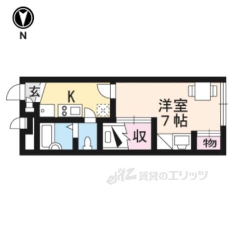 レオパレス西駅前(1K/3階)の間取り写真