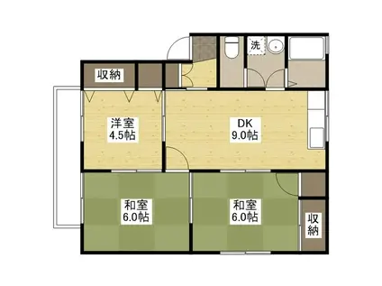 ファミールナカイI(3LDK/2階)の間取り写真