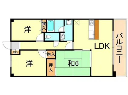 WELFARE AKASHI(3LDK/4階)の間取り写真