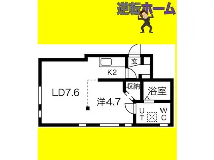 MARUYAMA STUDIO(1LDK/3階)の間取り写真