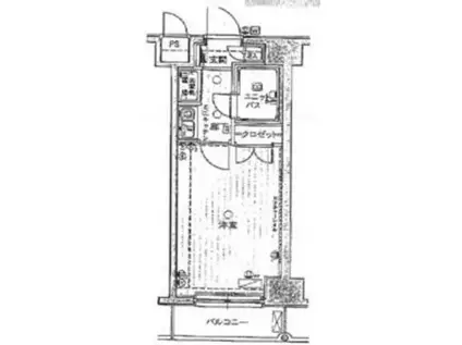 サンテミリオン世田谷上野毛(1K/2階)の間取り写真