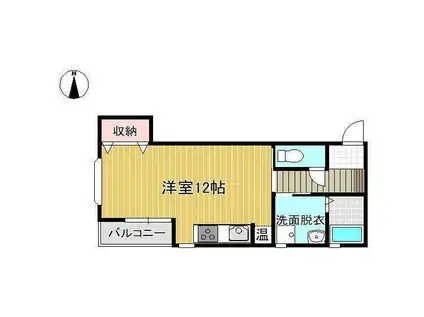 コア南館 東棟(ワンルーム/2階)の間取り写真