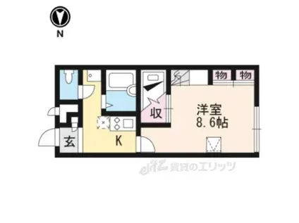 レオパレスコンフォート(1K/1階)の間取り写真