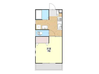 ハイツエレーナ(1K/2階)の間取り写真