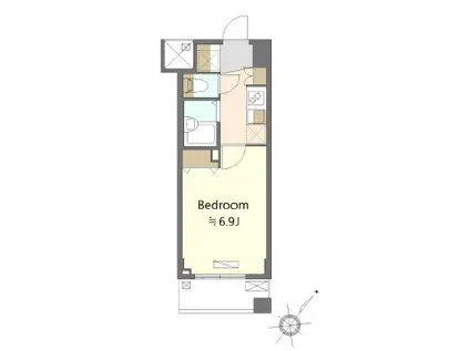 ARTESSIMO FONTE(1K/3階)の間取り写真