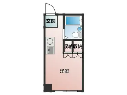 森島ビルII(ワンルーム/4階)の間取り写真