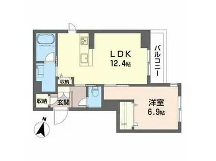 コンフォーザ立町(1LDK/3階)の間取り写真