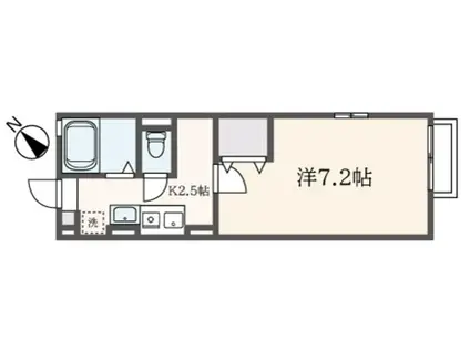 ハイムエイト(1K/1階)の間取り写真