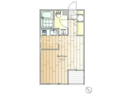 スフィア自由が丘(ワンルーム/1階)の間取り写真