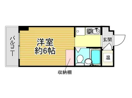 カサベラ花隈(ワンルーム/7階)の間取り写真