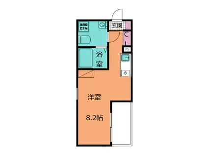 カーディナルワン(ワンルーム/3階)の間取り写真