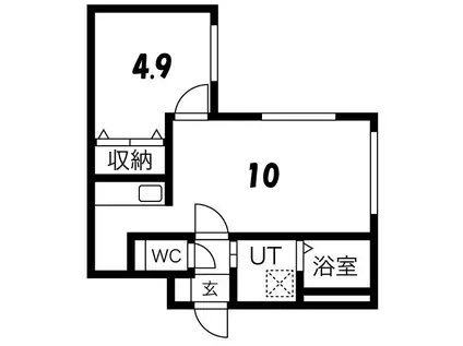 ブリランテ南郷(1LDK/4階)の間取り写真