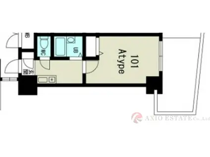 ノルデンハイム上新庄II(1K/1階)の間取り写真