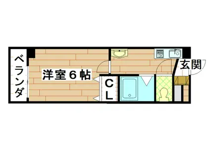 メゾンウィング(1K/1階)の間取り写真