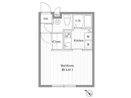 ZESTY西新宿III(1K/3階)の間取り写真