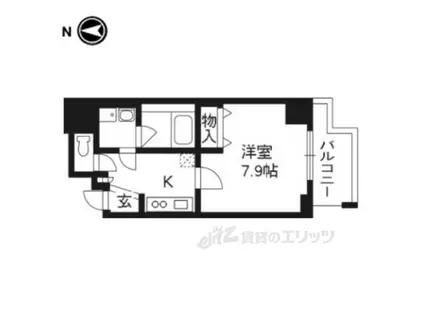 アスヴェル京都西京極(1K/10階)の間取り写真