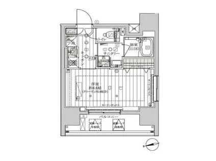 REGALIZ東京イースト(1K/9階)の間取り写真
