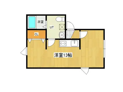 ハイツとみた(ワンルーム/2階)の間取り写真