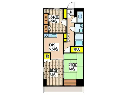 ハイツフェニックス(3DK/3階)の間取り写真
