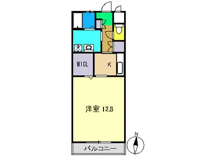 アバンギャルド・ツインズI(1K/2階)の間取り写真