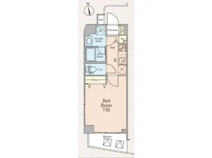 HYS上石神井(1K/4階)の間取り写真