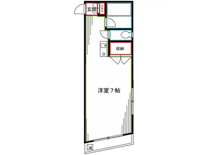 アーバンコアビル(ワンルーム/3階)の間取り写真