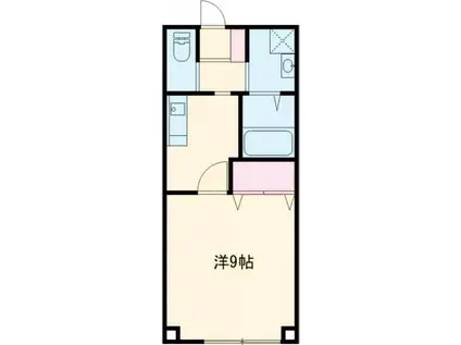 クロッシュ島瀬(1K/2階)の間取り写真