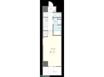 NOIR ET BIANC 並木(1K/8階)の間取り写真