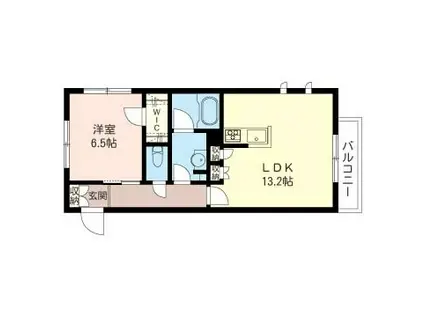 オハナテラス成増(1LDK/1階)の間取り写真