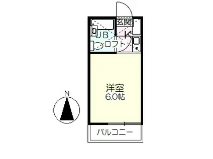 ツウィンズA棟(1K/1階)の間取り写真