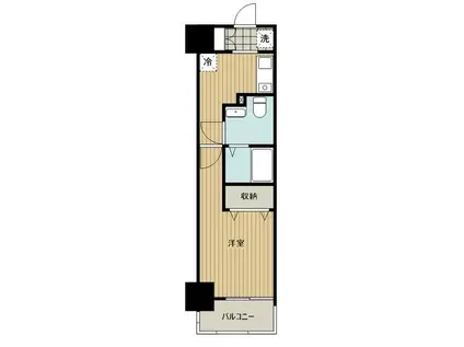 NSTAGE KUMEGAWA(1K/11階)の間取り写真