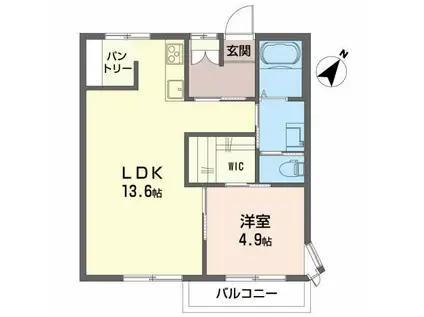 フレーズハウス(1LDK/2階)の間取り写真