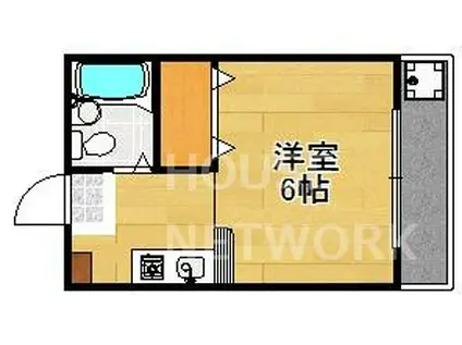 サンハイツ浅野(1K/4階)の間取り写真