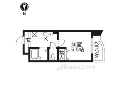 マイア松本(1K/6階)の間取り写真