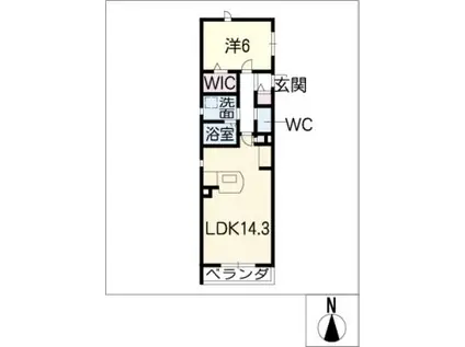 ヘーベルメゾン黒川(1LDK/3階)の間取り写真