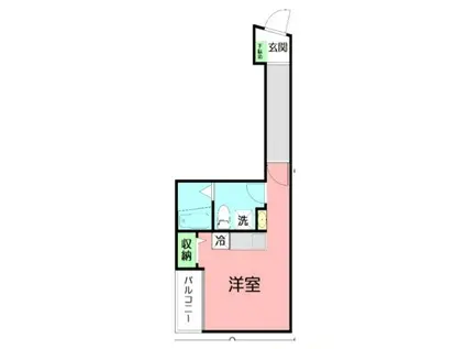 DEN鷹取II(ワンルーム/3階)の間取り写真